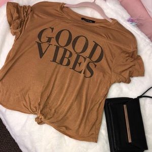 Hippie Chic Good Vibes Top🖤 ☮️